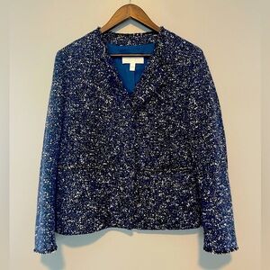 Hugo Boss dieselstrasse tweed size 12 womens blazer jacket